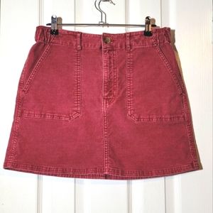 American Eagle Dusty Rose/Pink, Corduroy Utility Mini Skirt - Size 8